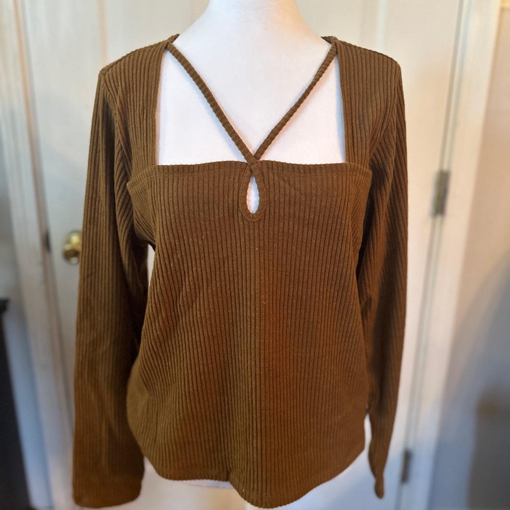 Old Navy Women’s Sweater XL, Long Sleeve NWT, Spiced Saffron